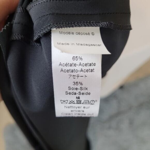 Kenzo Black Silk Blend Crepe Tank - Size 6 - Picture 8 of 9